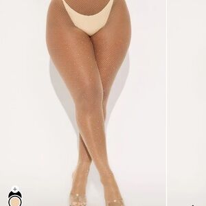 Fashion Nova Tan Fishnet Tights